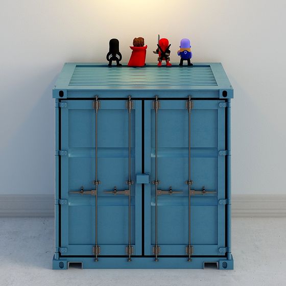 Unique Low-Poly Shipping Container 3D Model