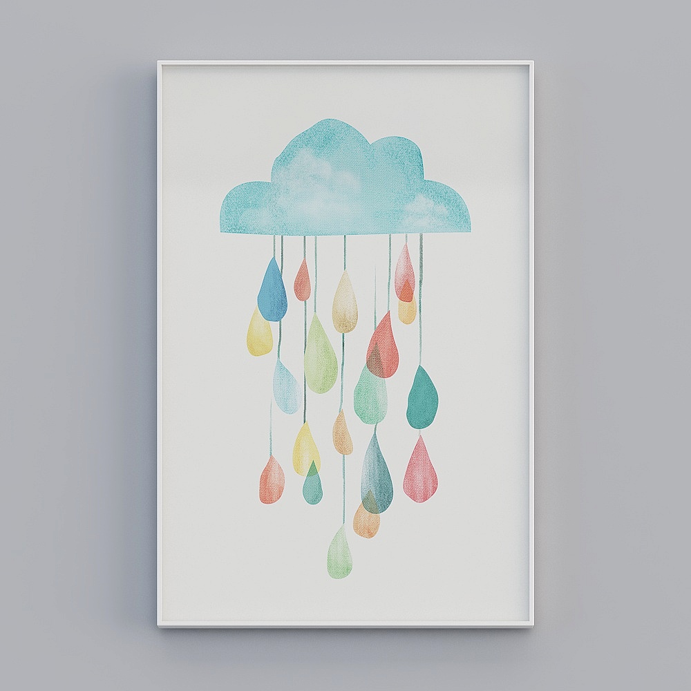 Rainbow Raindrops 3D model