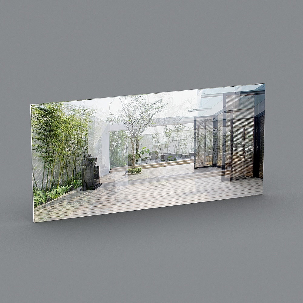 Stunning Glass Courtyard 3D model