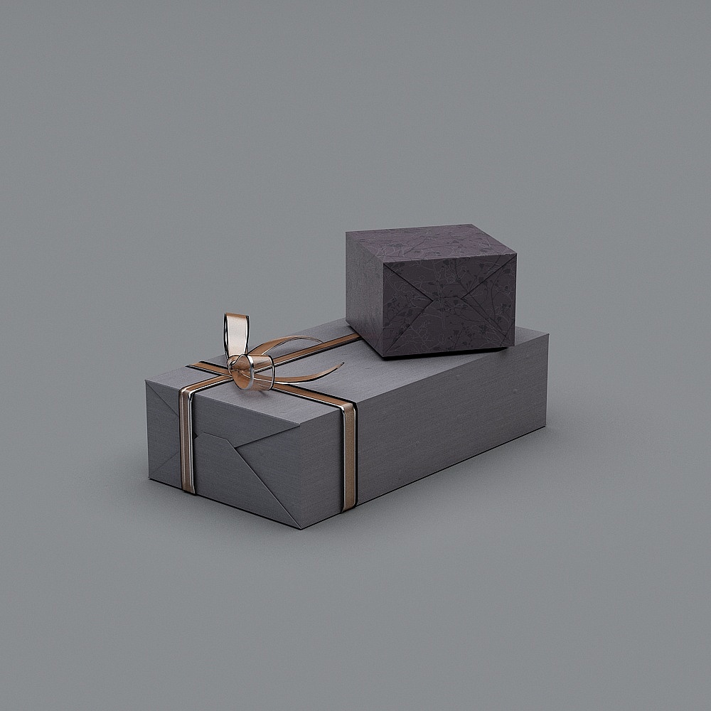 Elegant Gift Box 3D model