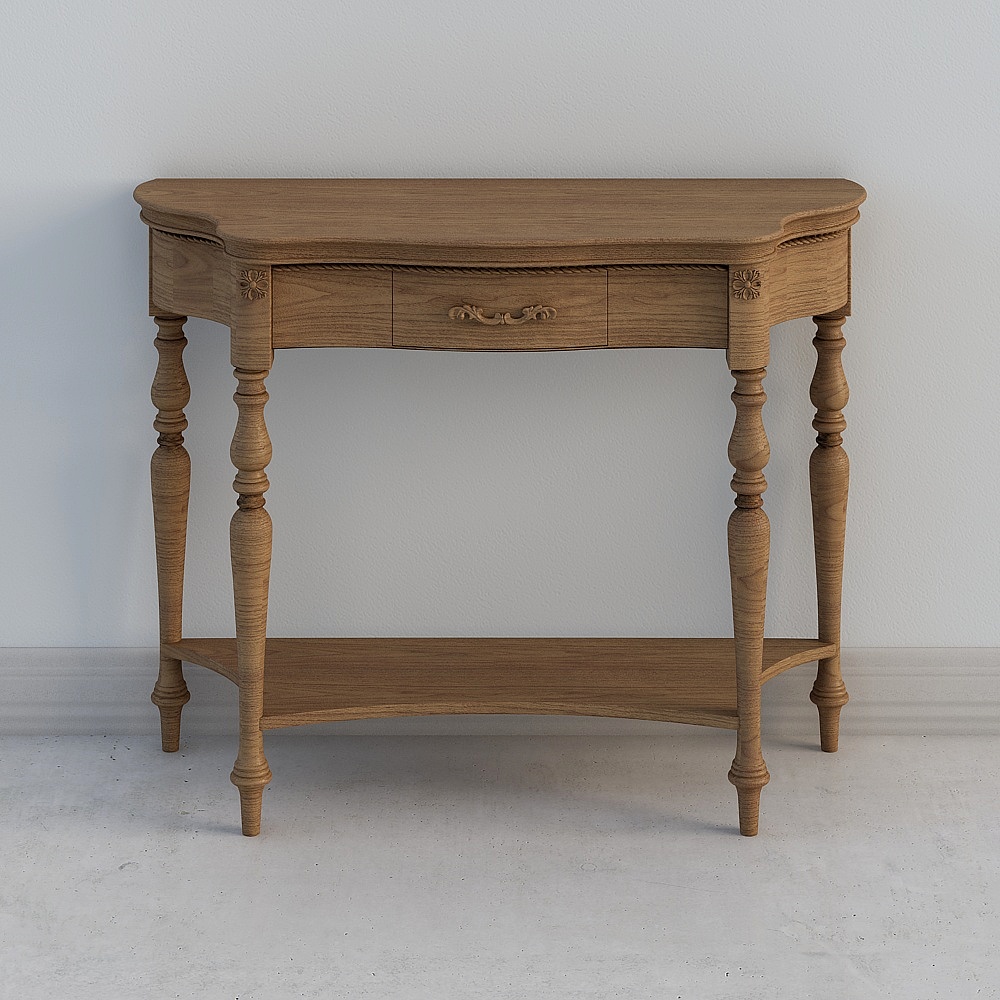 Elegant Vintage Console Table 3D Model