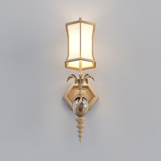 Elegant Vintage Wall Lamp 3D model