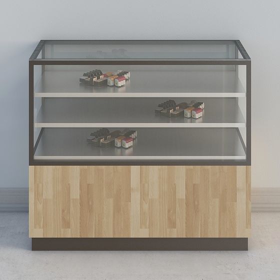 Elegant Display Cabinet 3D model for Modern Interiors