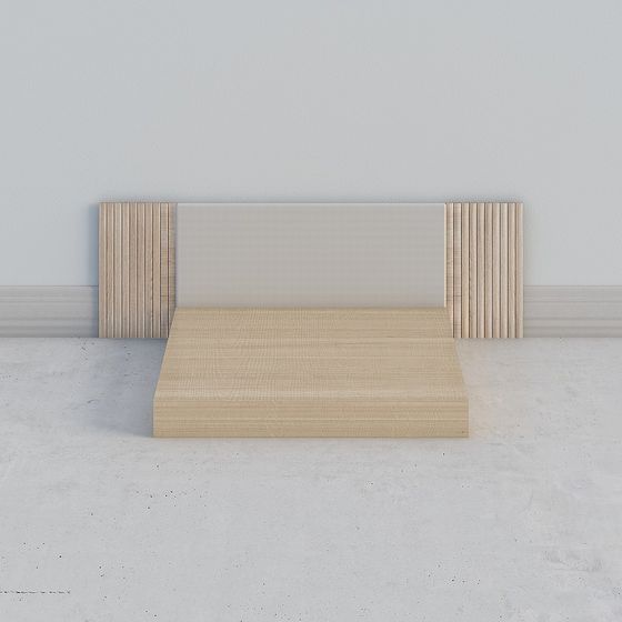Modern Minimalist 3D Bed Frame Model