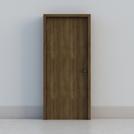 Stylish Wooden Door 3D model for Modern Interiors