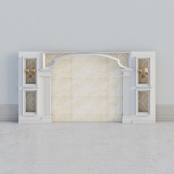 Elegant Archway 3D model Blending Classical and Modern Design