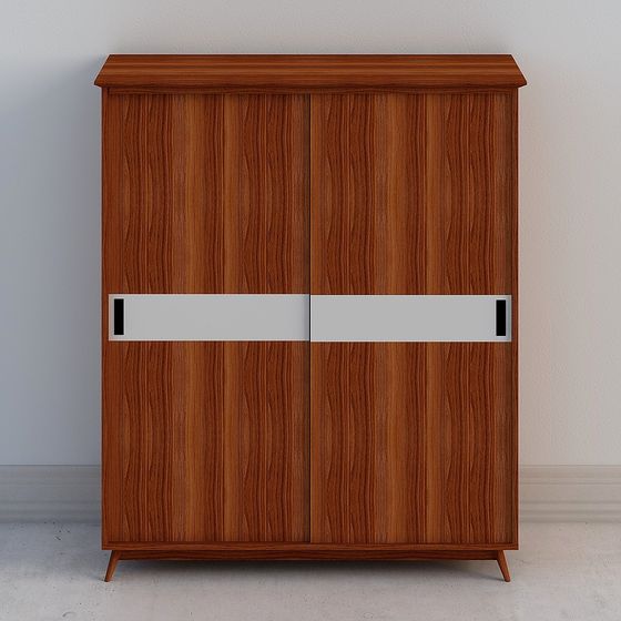 Stylish Sliding Door Wardrobe 3D model