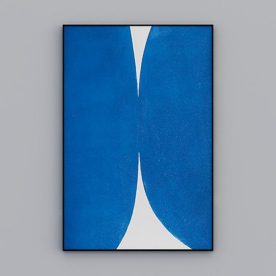 Abstract Blue Frame 3D model for Creative Projects