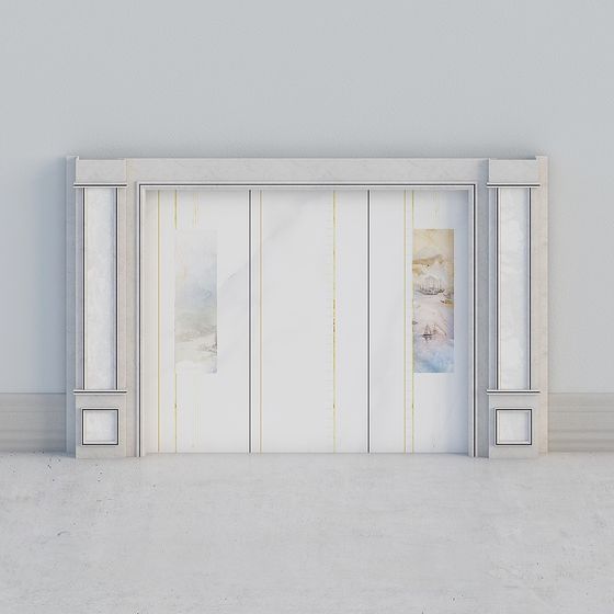 Sophisticated Marble Door 3D model for Modern Interiors
