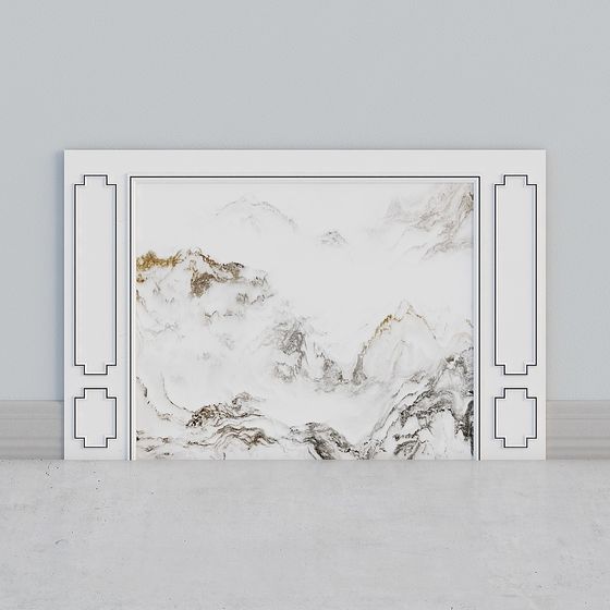 Elegant Snow Mountain Gate 3D model for Creative Projects