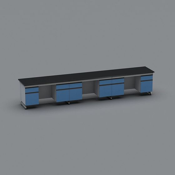 Modern Minimalist Office Desk 3D model