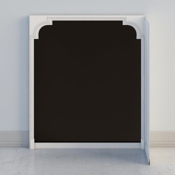 Stylish Low-Polygon Door Frame 3D model for Modern Spaces