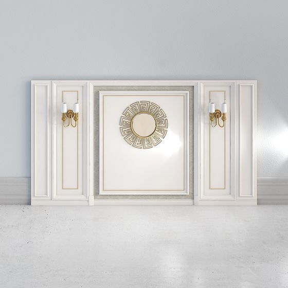 Elegant Wall Ornament 3D model