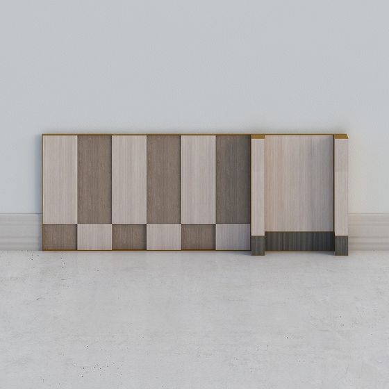 Stylish Modular Wood Cabinet 3D model for Creative Spaces