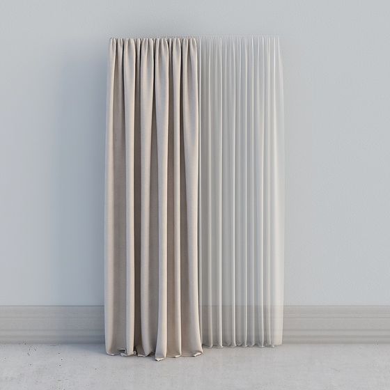 Elegant Curtain 3D model for Interior Design