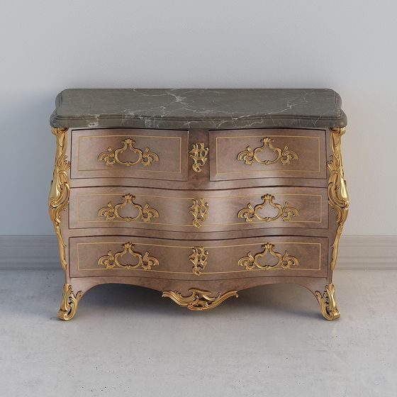 Elegant Vintage Vanity Table 3D model