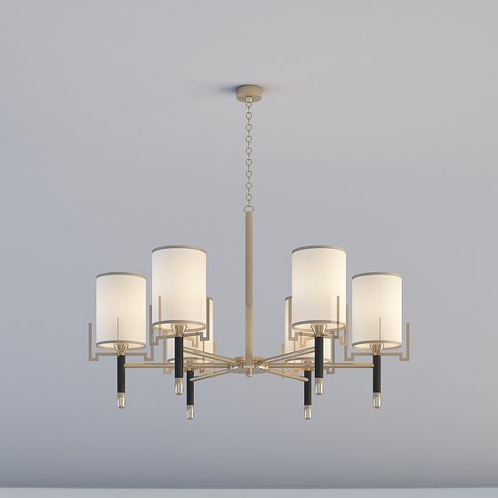 Elegant Minimalist Chandelier 3D model