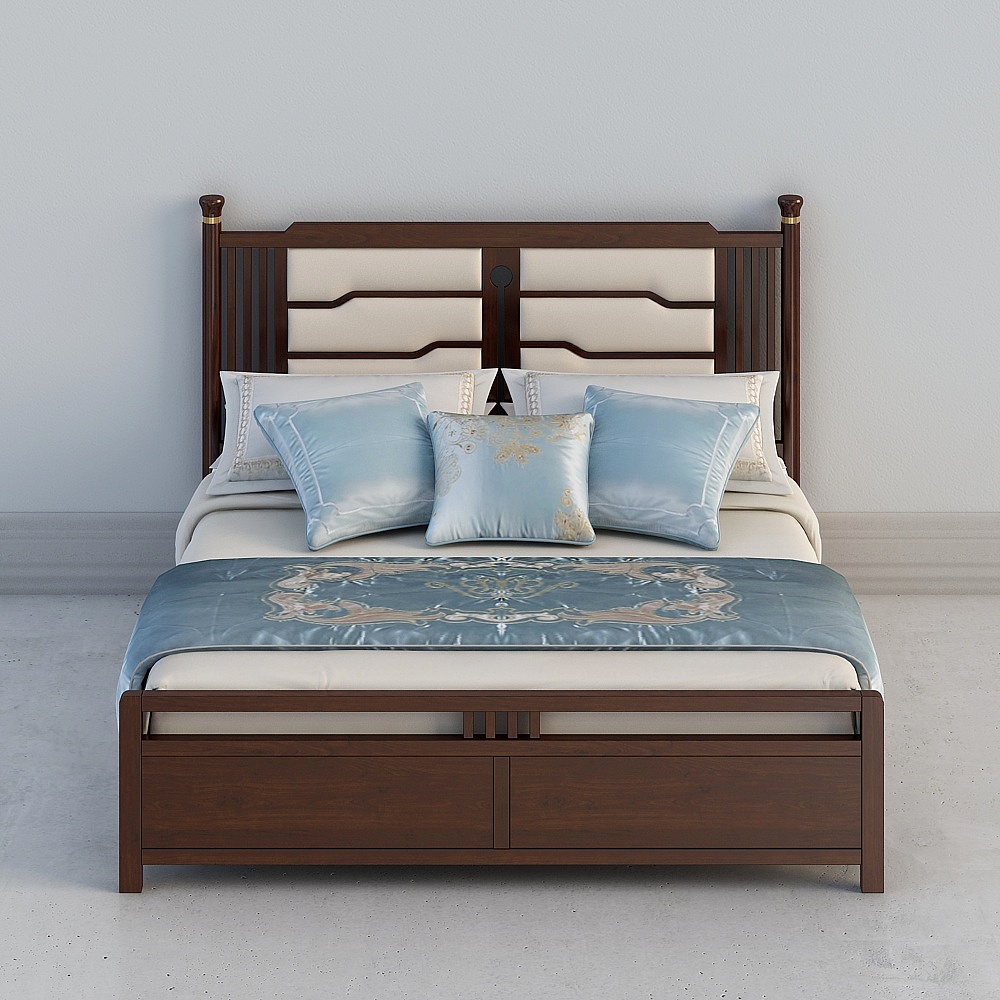 Elegant 3D Model Bed for Modern Interiors