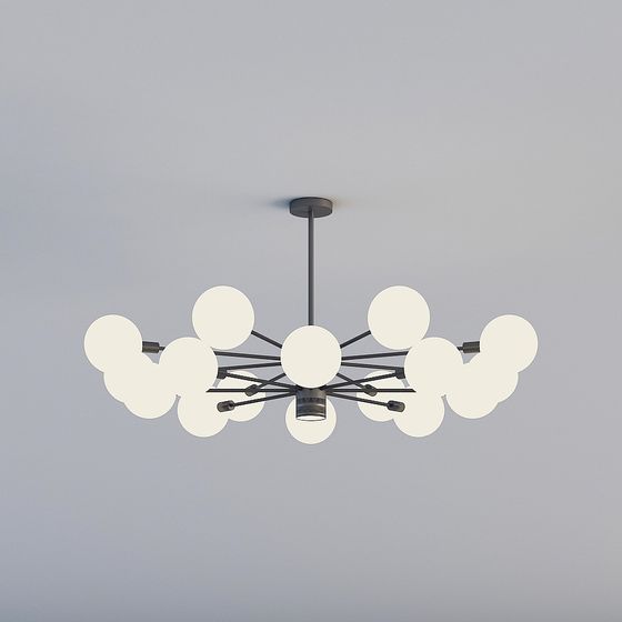Bubble Chandelier 3D model for Contemporary Spaces