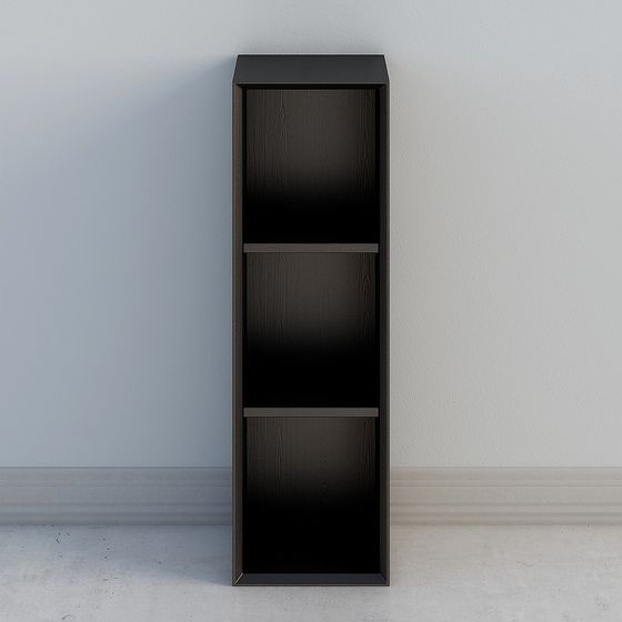 Elegant Low-Poly Bookshelf 3D model Design