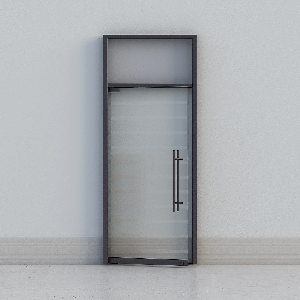 minimal dark glass door