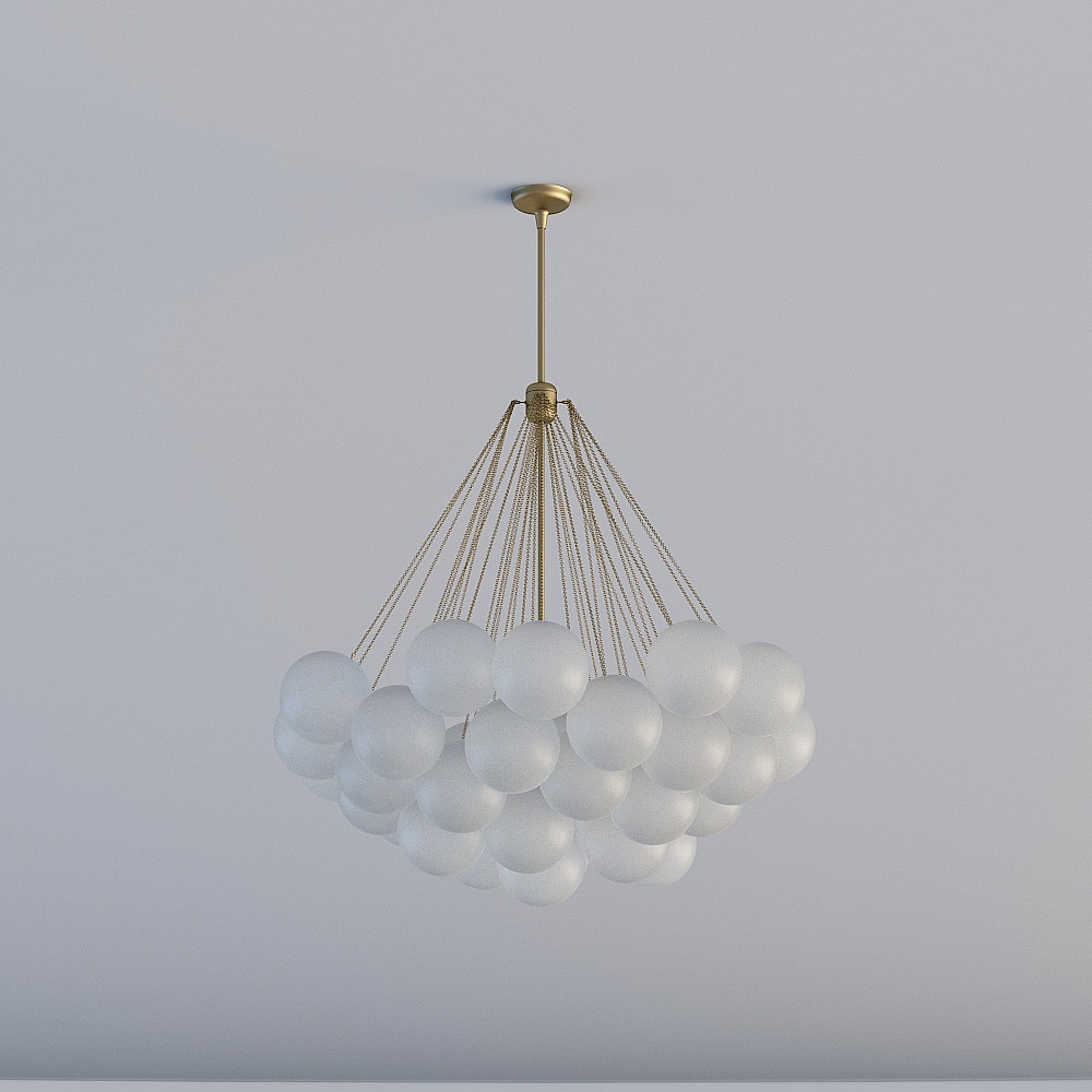 Elegant Low-Poly Chandelier 3D model