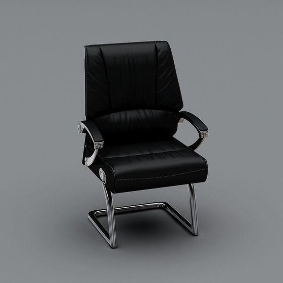 Office Chair 3D Model in Black
