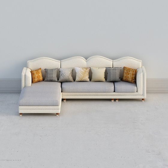 Elegantly Designed 3D Sofa Model for Modern Interiors