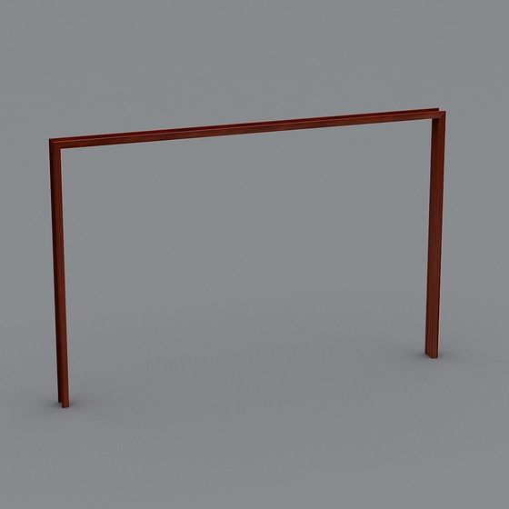 Stylish Wood Door Frame 3D model for Creative Spaces