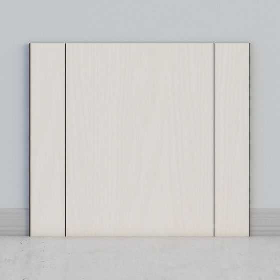 Minimalist Low-Poly Wooden Door 3D model