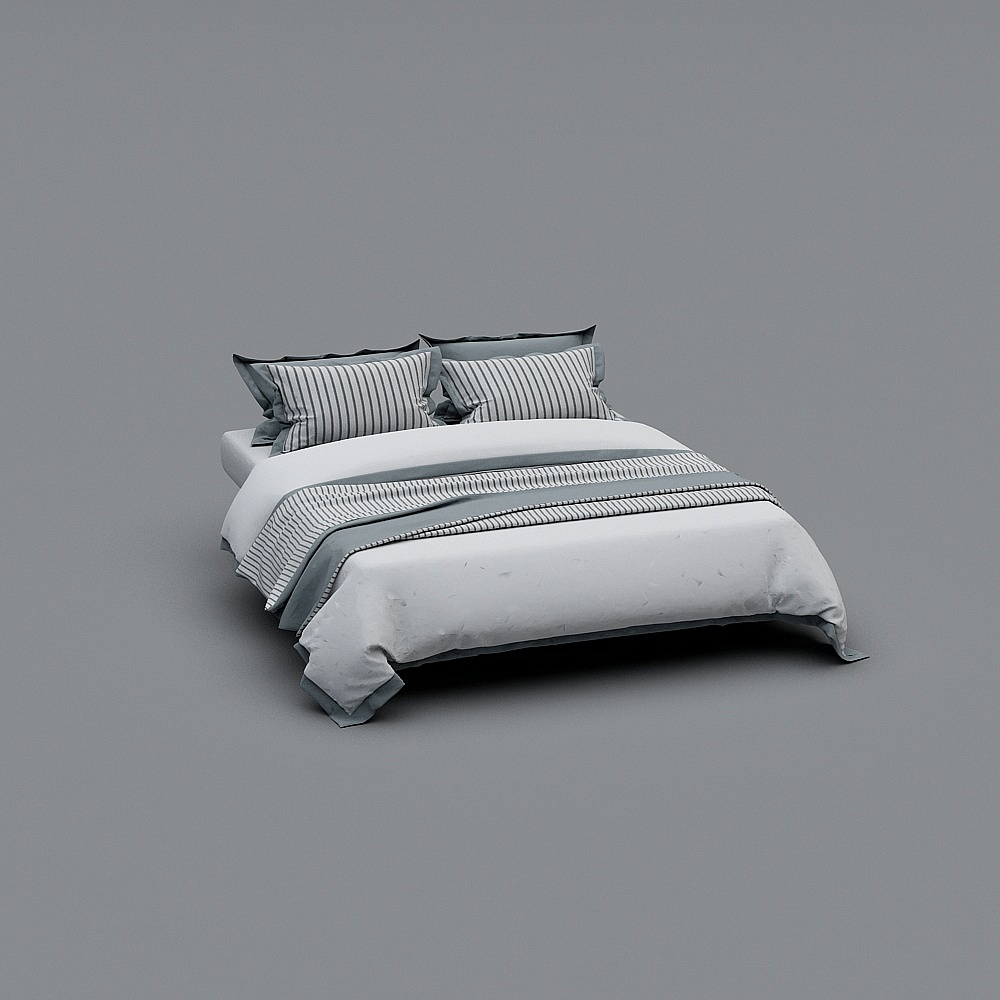 Ensemble de literie avec draps, matelas, oreiller et housse de couette unie