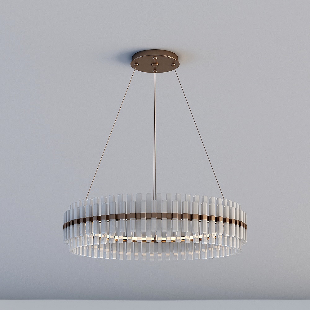 Unique Low-Poly Chandelier 3D model