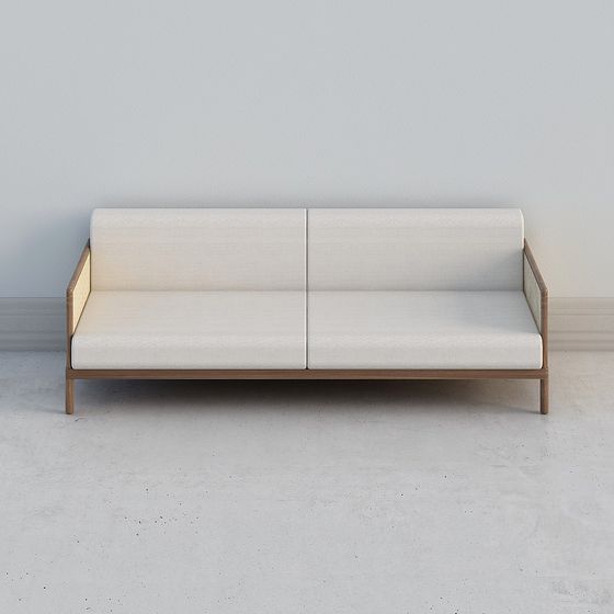 Minimalist 3D Sofa Model for Modern Interiors