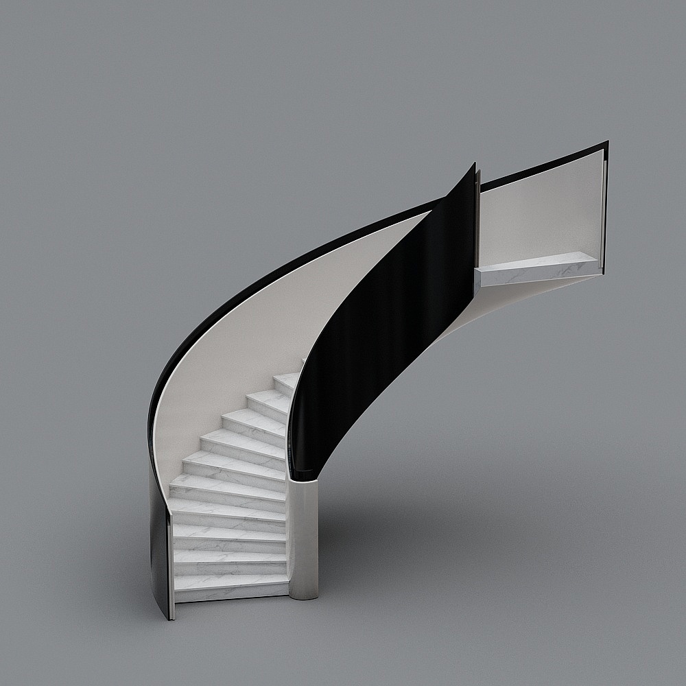 照明付きスパイラル階段