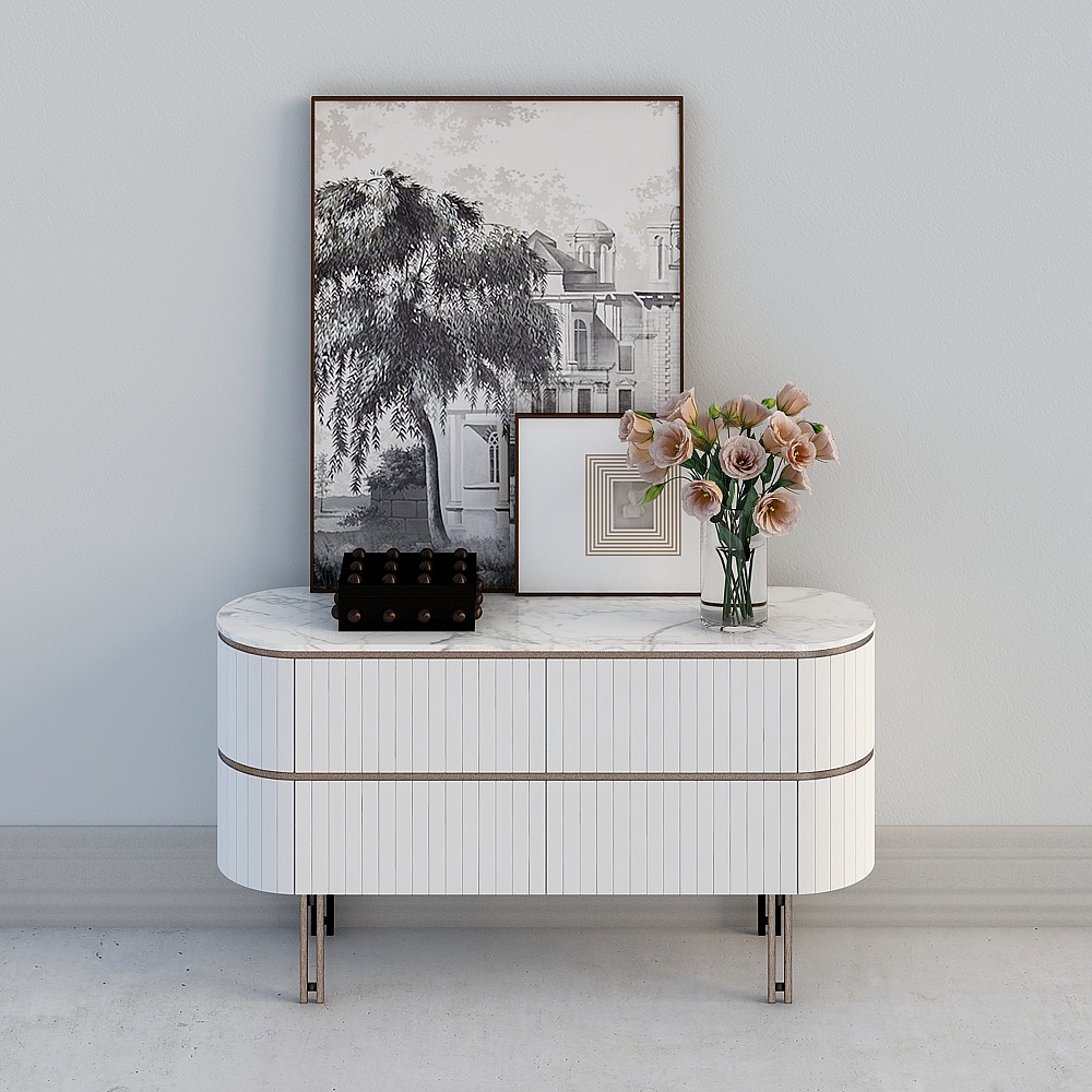 Elegant Storage Cabinet 3D model