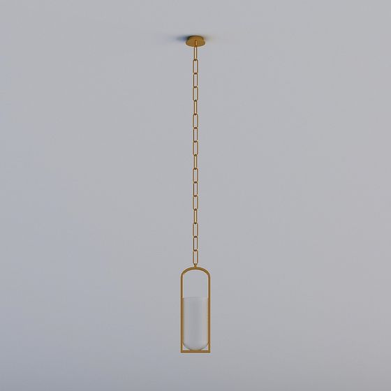 Elegant Chain Light Chandelier 3D model