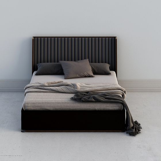 Modern Minimalist Bed Frame 3D model