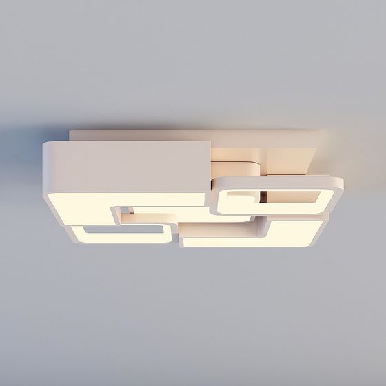 Stylish Geometric Ceiling Light 3D Model