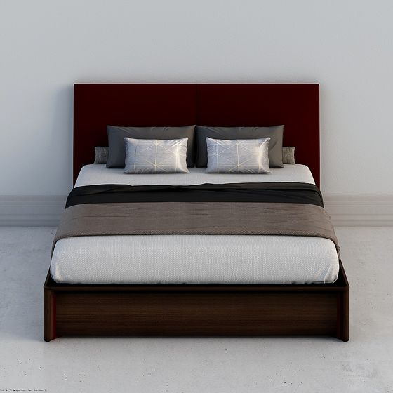 Urban Elegance Bed 3D model for Modern Interiors