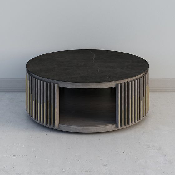 Sleek Round Coffee Table 3D model