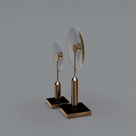 Dual Cylinder Mirror Stand 3D model
