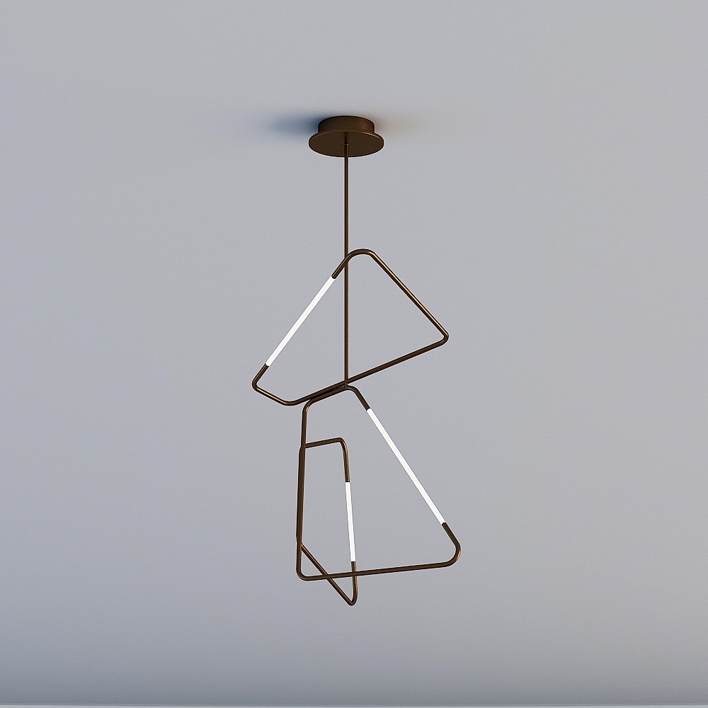 Geometric Chandelier 3D Model for Modern Interiors