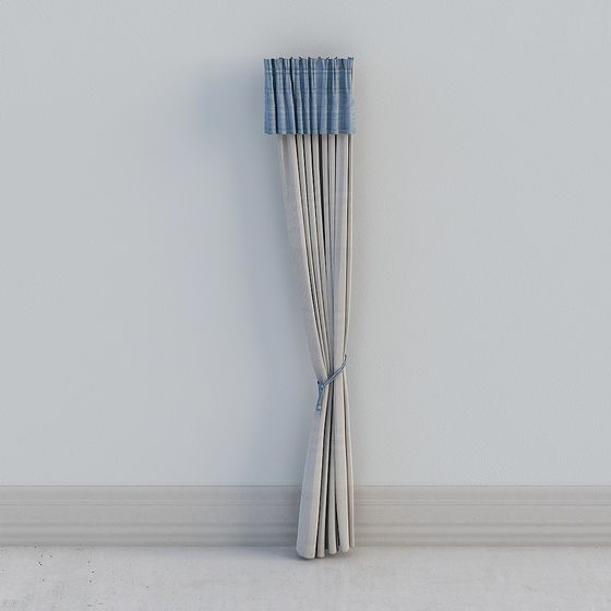 Stylish Low-Poly Curtain 3D Model