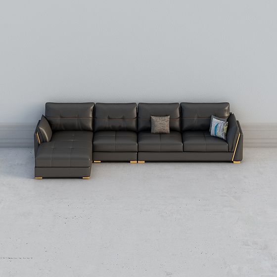 Urban Comfort Low-Poly Sofa 3D model