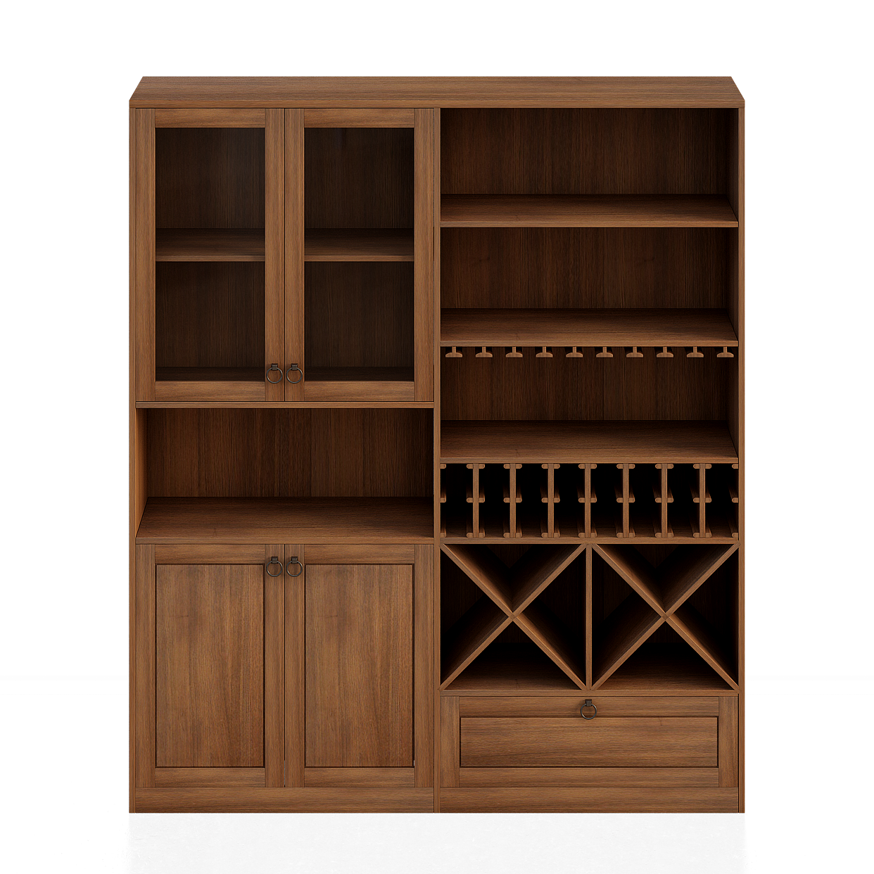 Wine Cabinet 3D Model – Rustic Modern Design