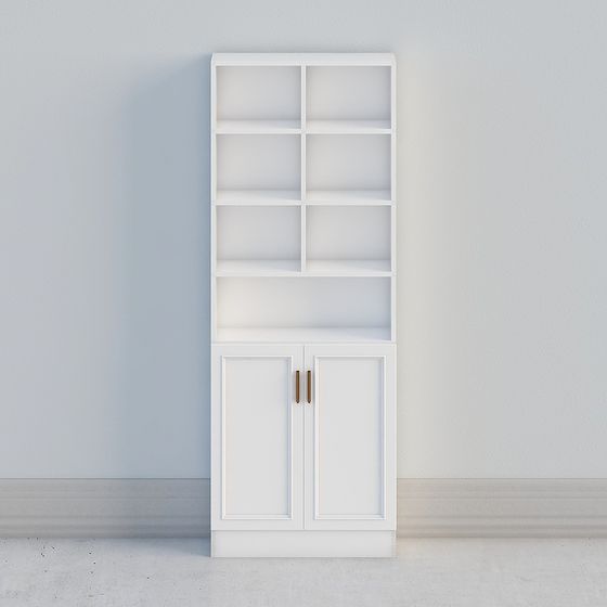 Gray Hanging Wall Cabinet 3D Model for Modern Interiors
