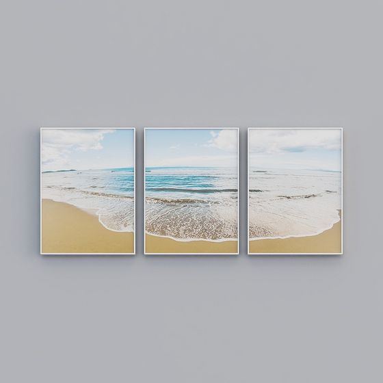 Beach Triptych 3D model