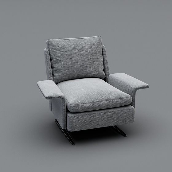 Elegant Low-Poly Lounge Chair 3D model