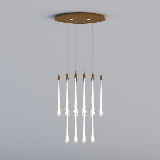 Stunning Crystal Pendant Light 3D model