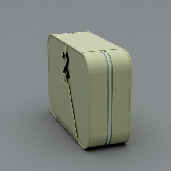 Sleek Low-Poly Suitcase 3D model for Modern Urban Settings